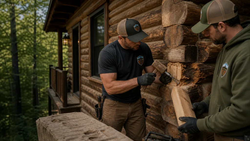 Sevierville, TN cabin exterior wood care