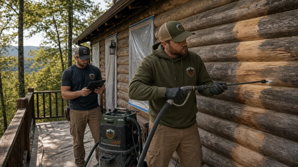 Wears Valley, TN cabin exterior wood care