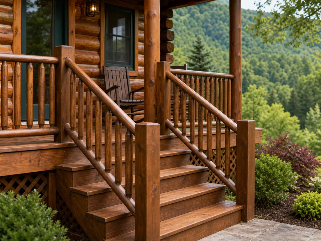 Cabin deck, rail, and stair repair